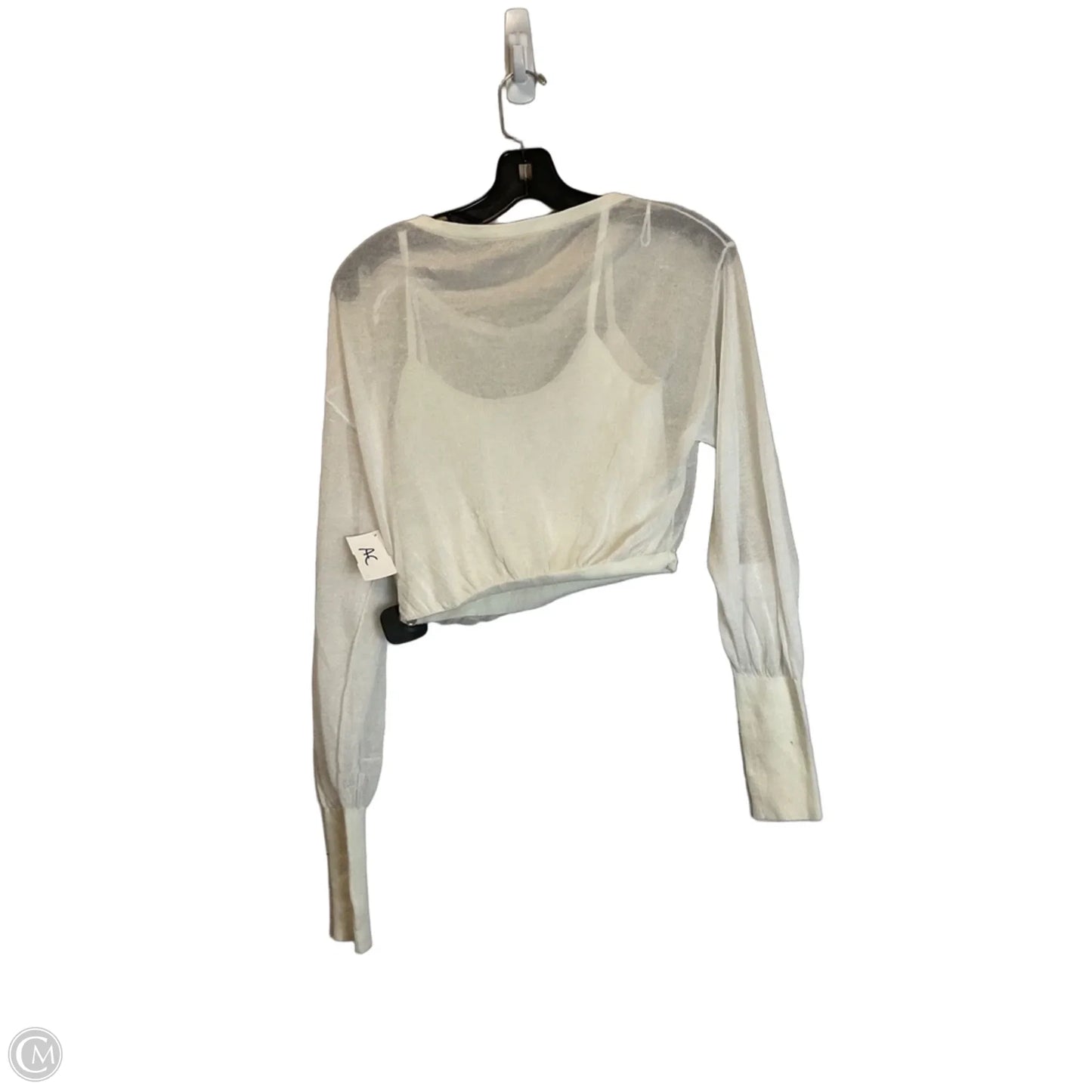 Top Long Sleeve By Express In White, Size: Xs