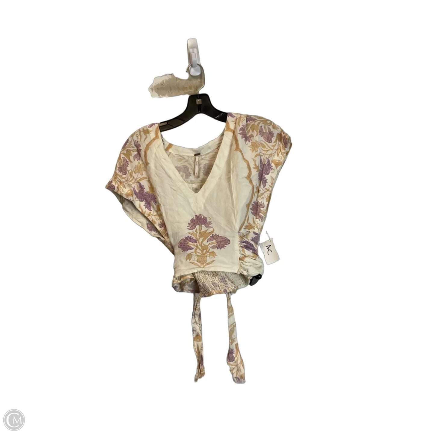 Top Short Sleeve By Free People In Cream, Size: Xs
