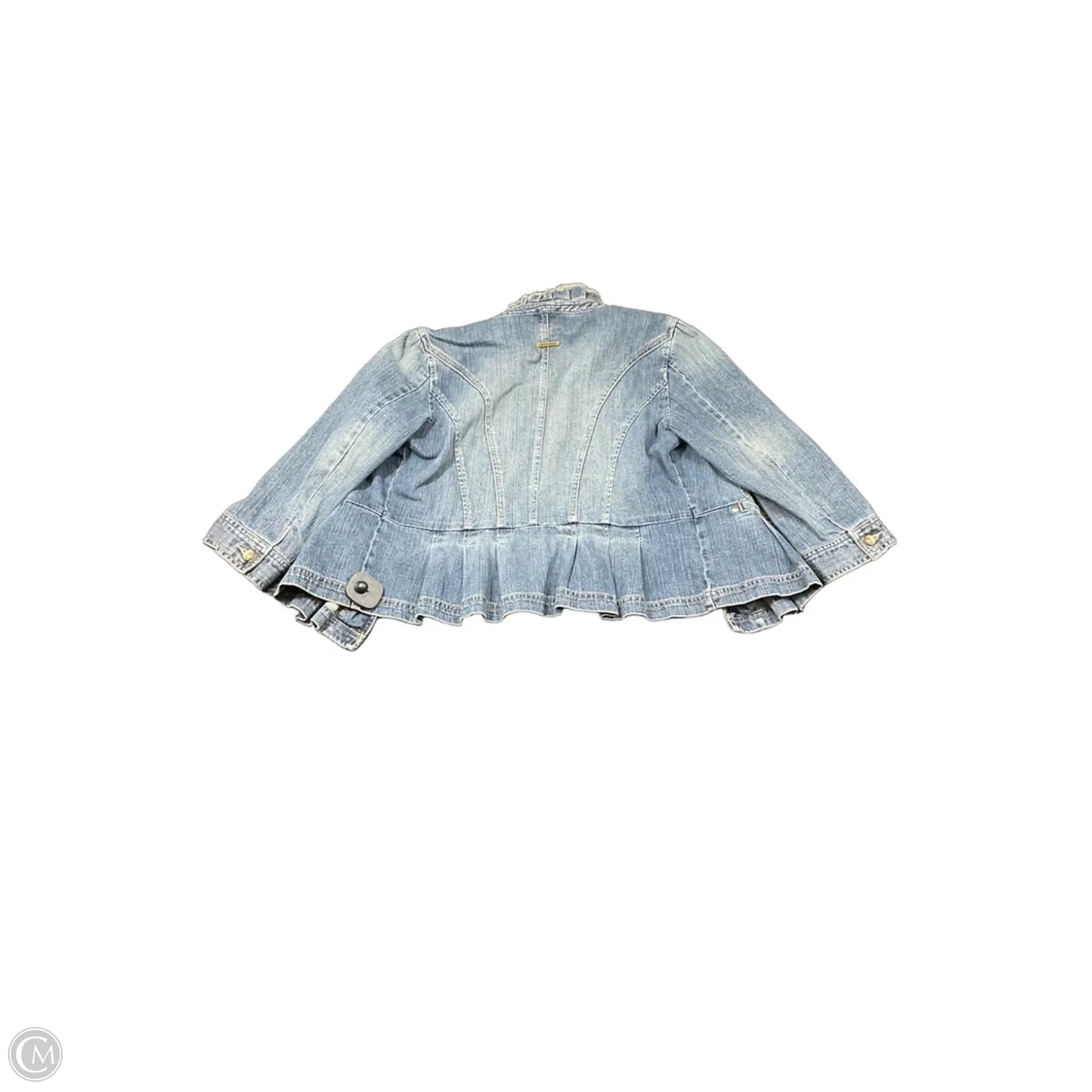 Jacket Denim By Dkny In Blue Denim, Size: M