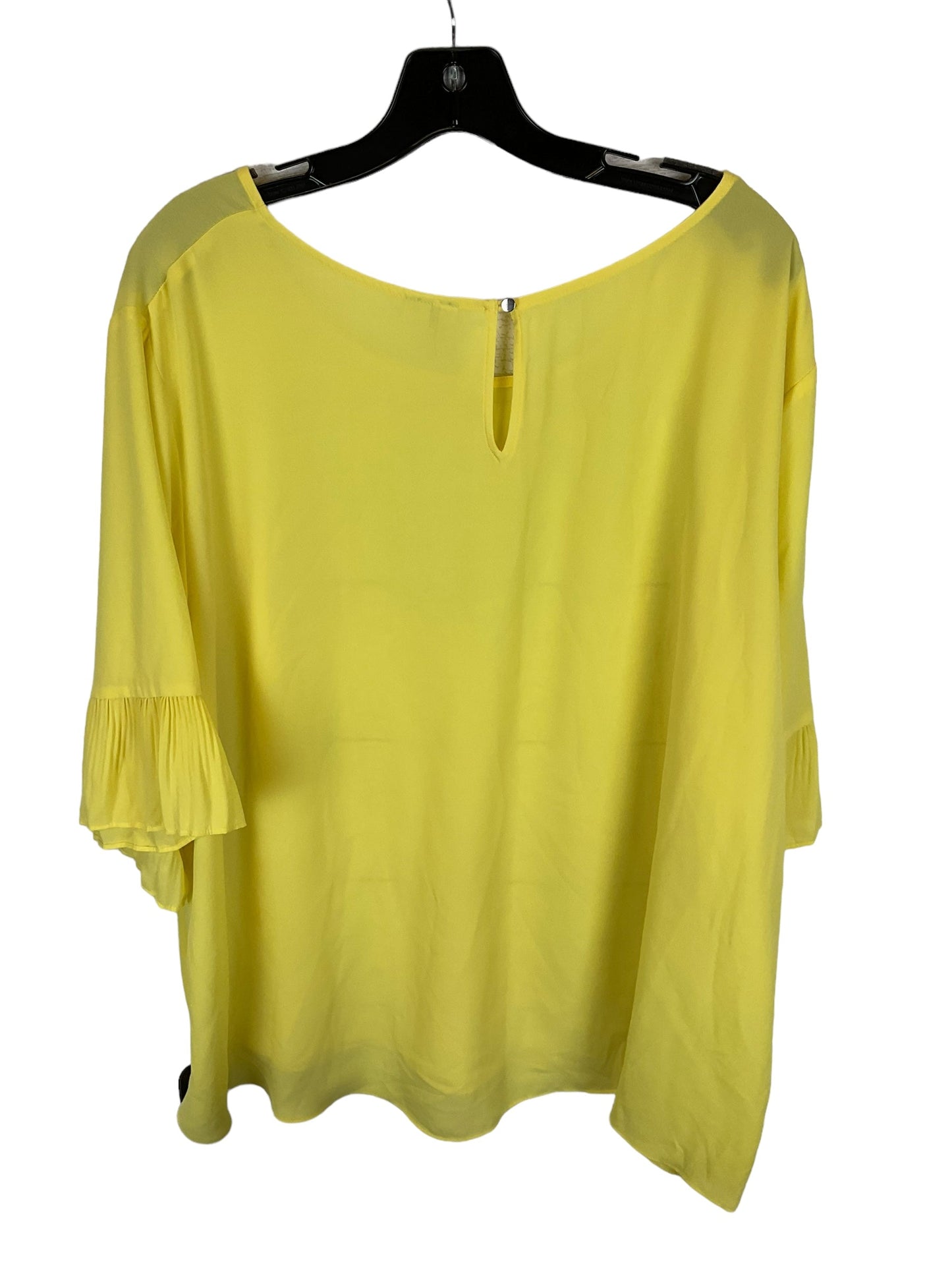Yellow Top Short Sleeve Cato, Size 4x