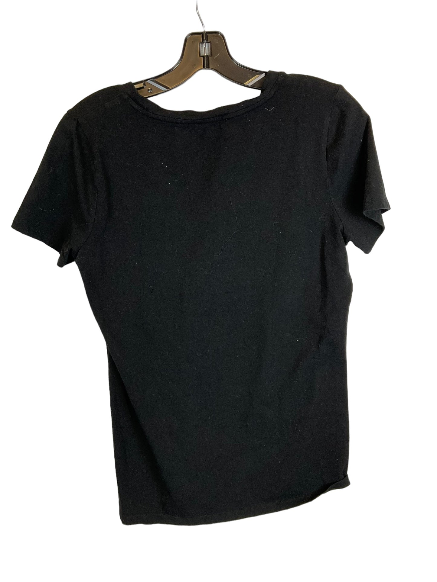 Black Top Short Sleeve Michael By Michael Kors, Size M