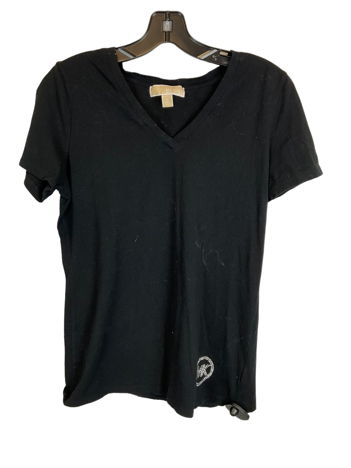Black Top Short Sleeve Michael By Michael Kors, Size M