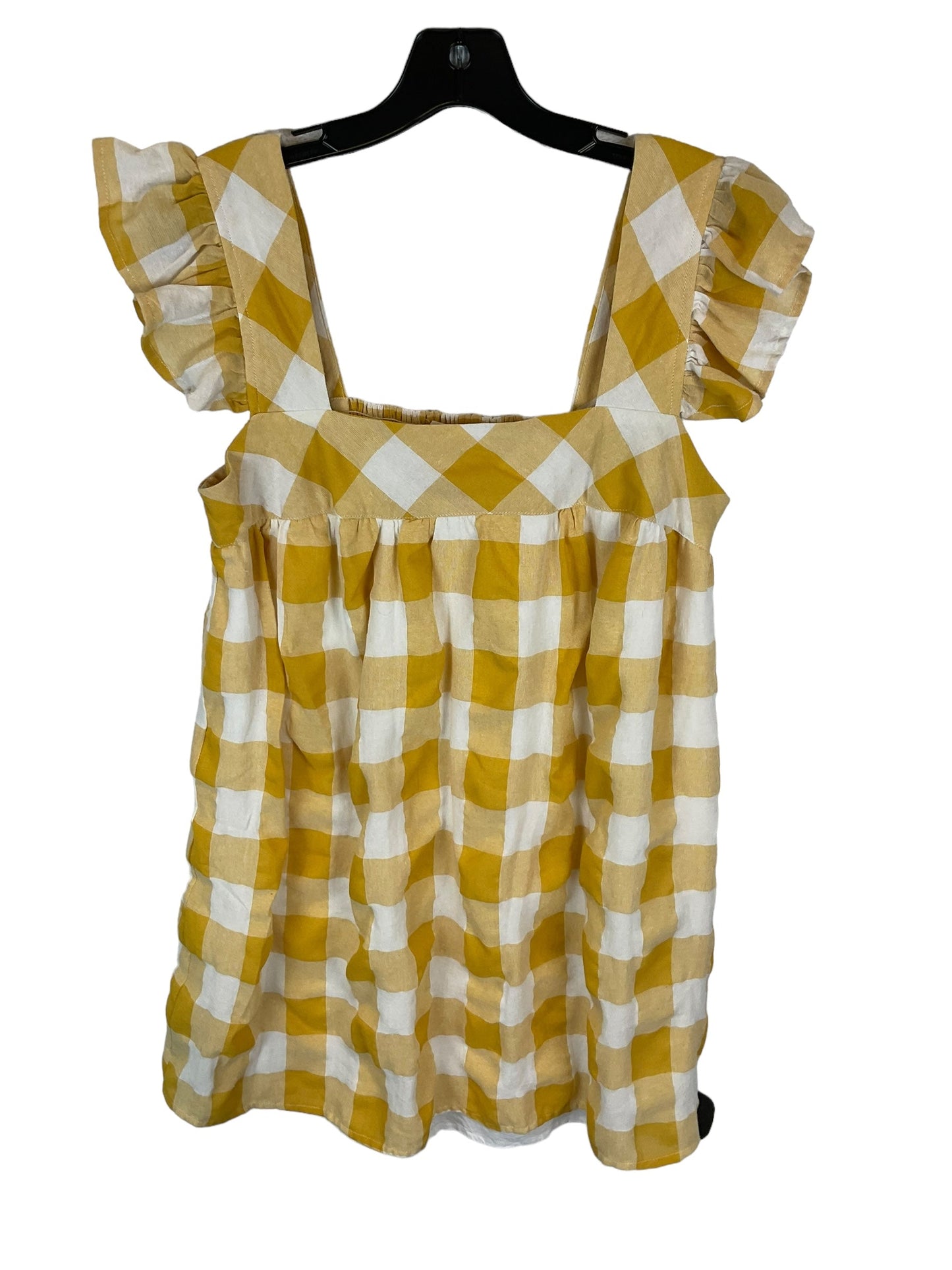 Yellow Dress Casual Short Entro, Size M