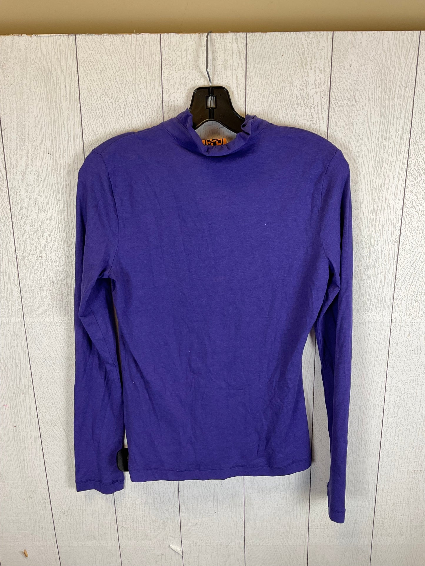 Purple Top Long Sleeve Designer Tory Burch, Size S