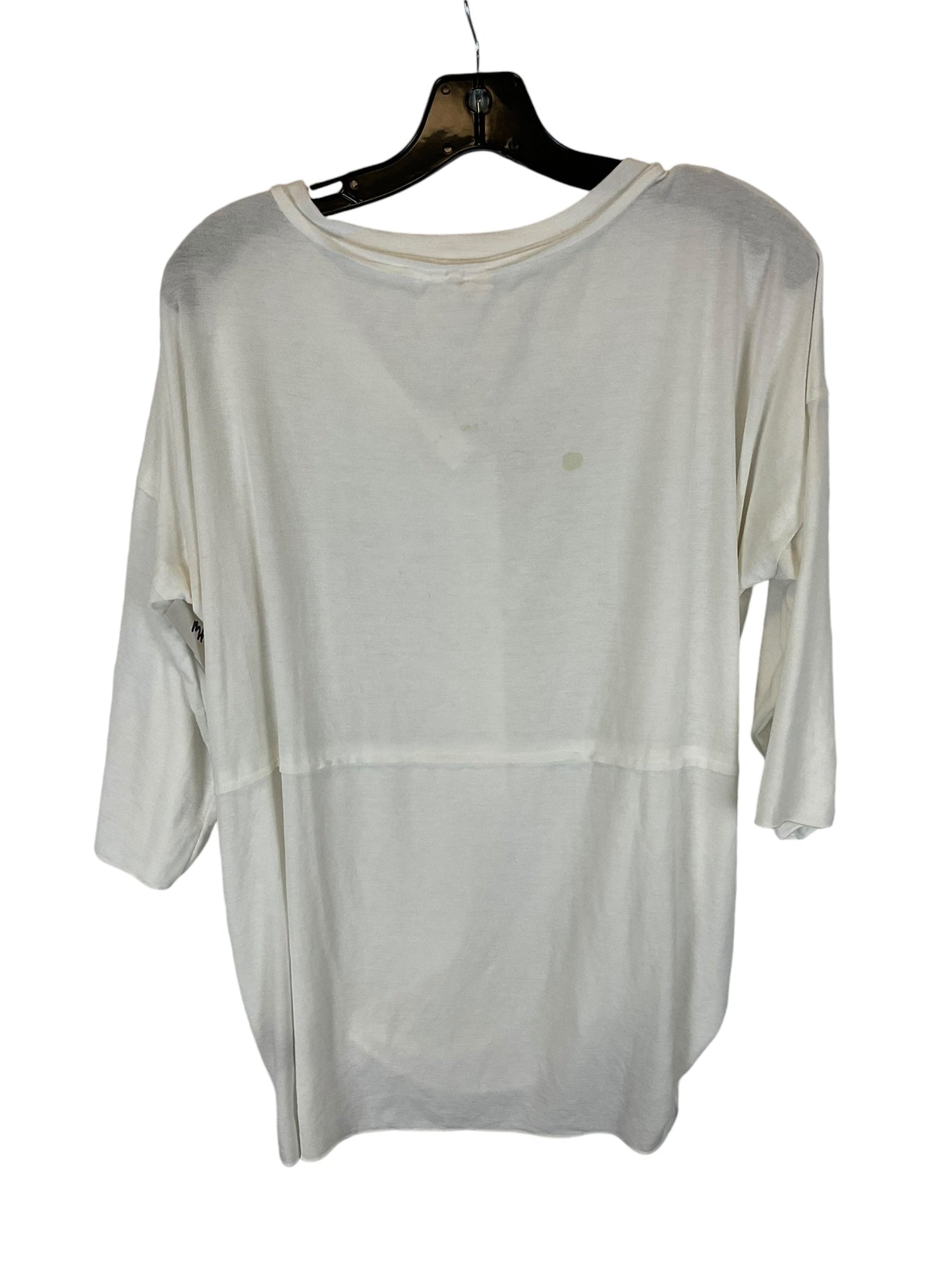 Top Long Sleeve By Pol In White, Size: L