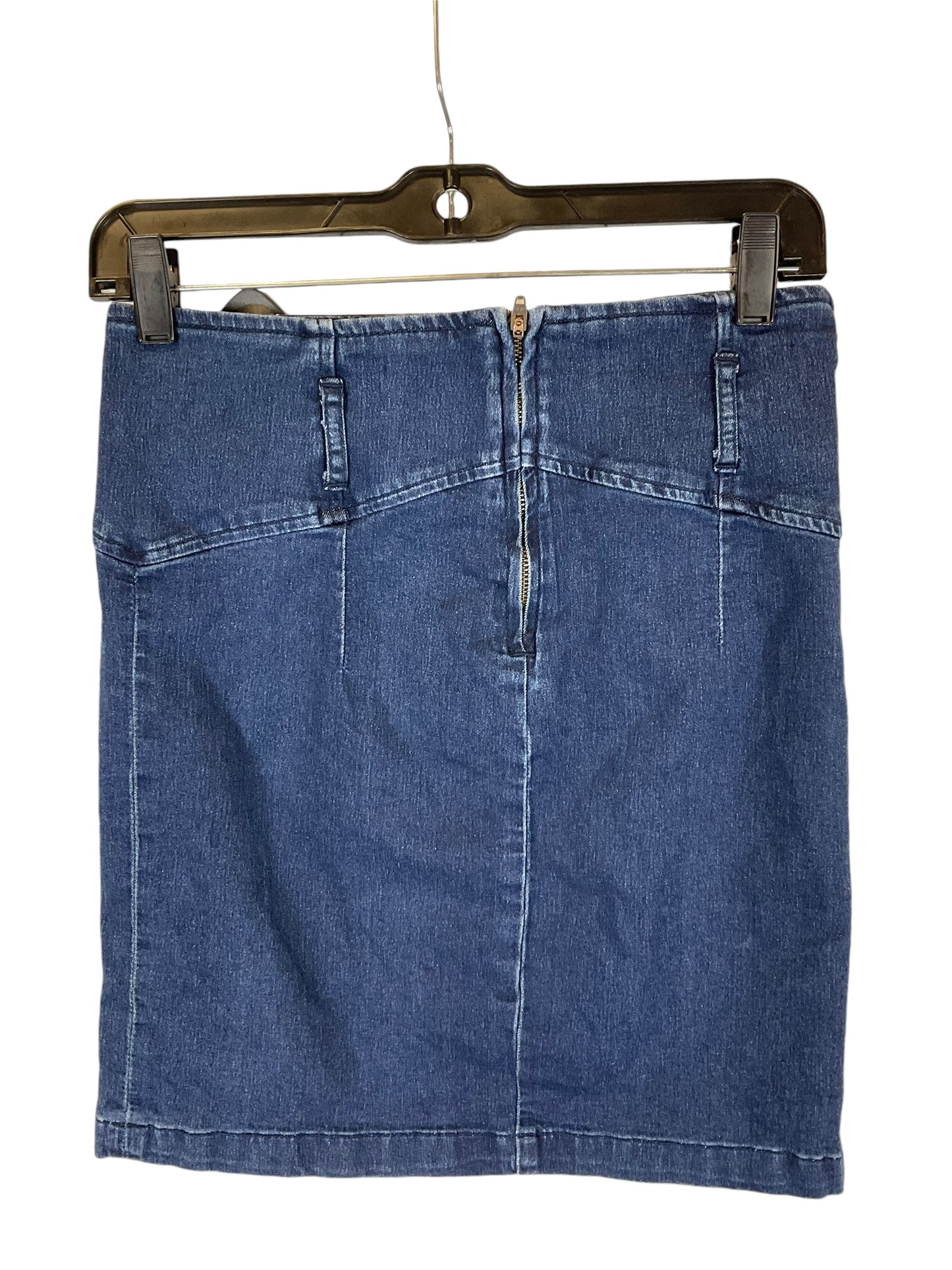 Skirt Mini & Short By Free People In Blue Denim, Size: 6