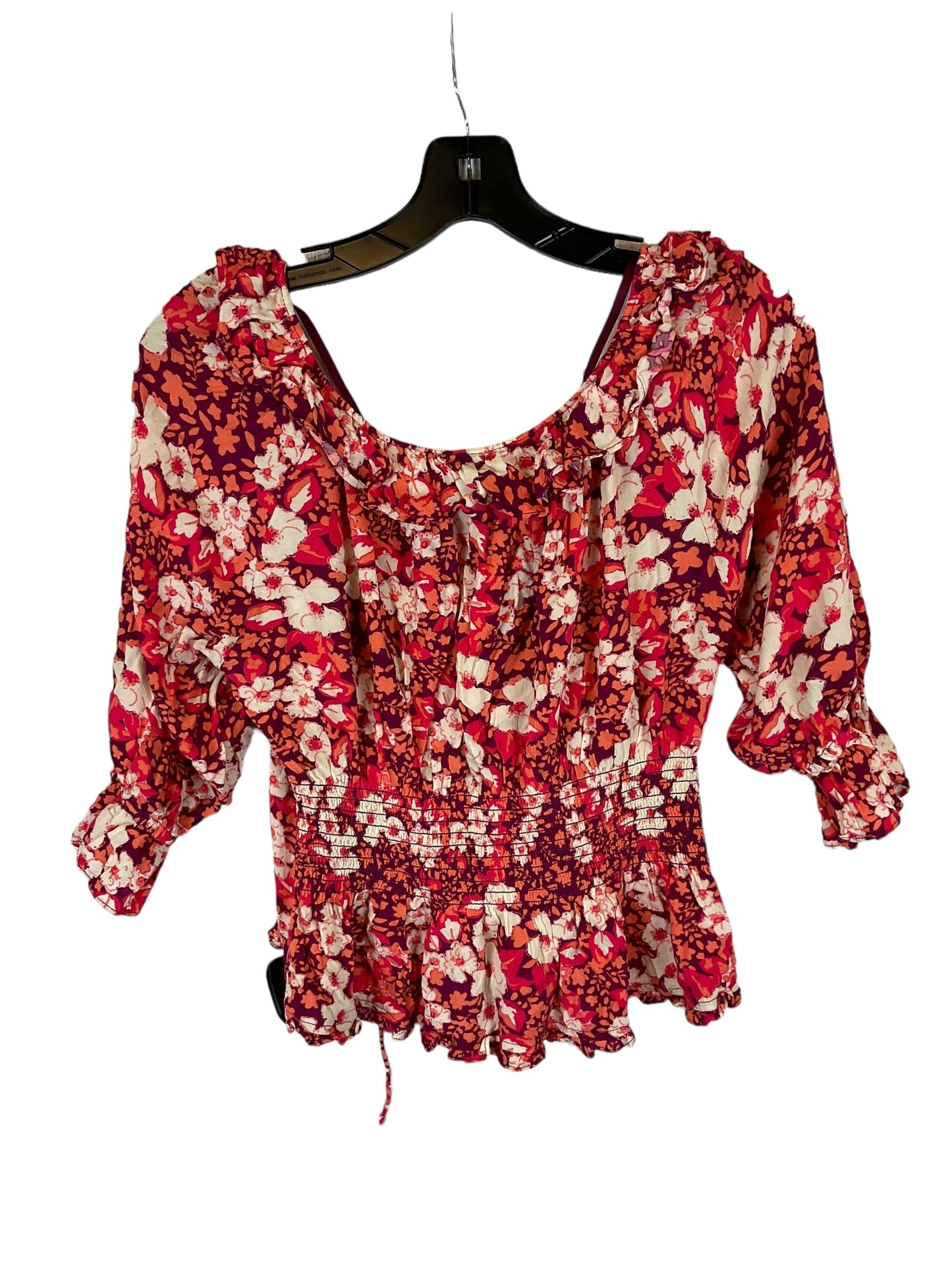 Top Long Sleeve By Free People In Floral Print, Size: S