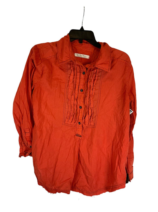 Top Long Sleeve By We The Free In Orange, Size: M