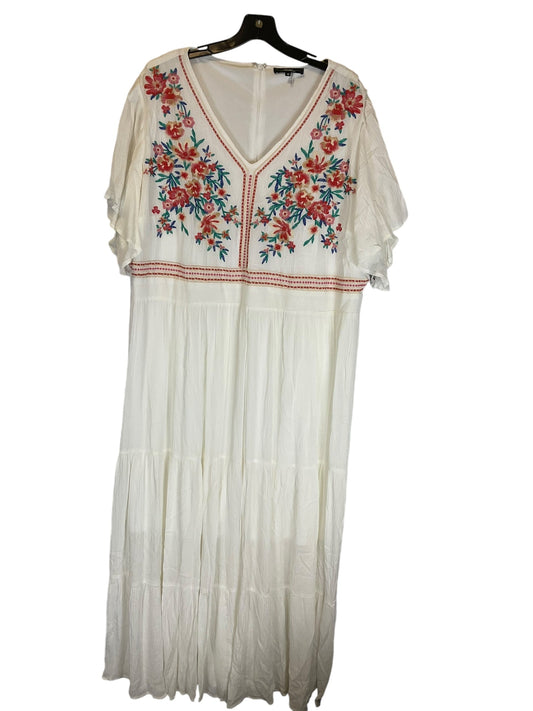 Dress Casual Maxi By Andree By Unit In White, Size: 2x