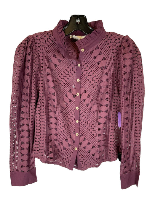 Top Long Sleeve By Anthropologie In Purple, Size: 2