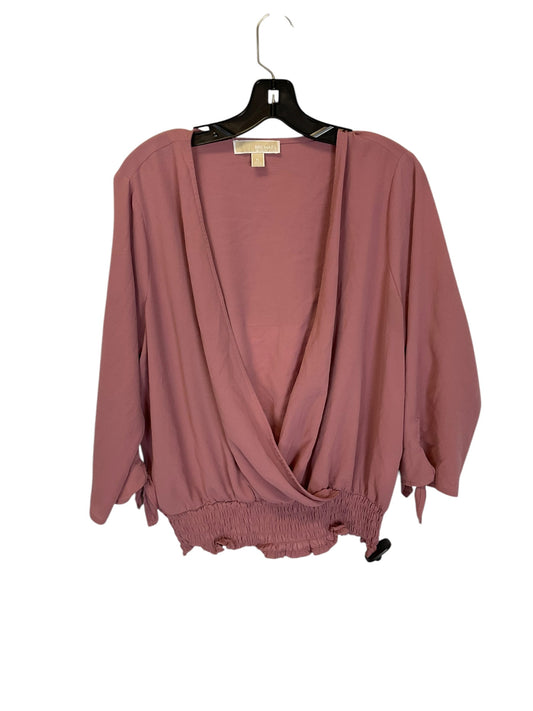 Top Long Sleeve By Michael By Michael Kors In Pink, Size: Xl