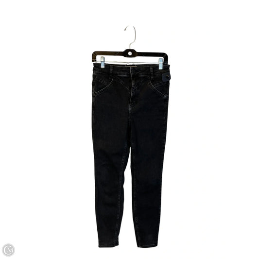 Jeans Skinny By Free People In Black Denim, Size: 6