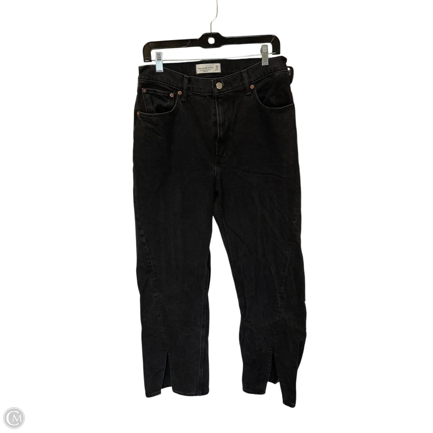 Jeans Flared By Abercrombie And Fitch In Black Denim, Size: 10