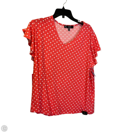 Top Short Sleeve By Clothes Mentor In Polkadot Pattern, Size: 1x