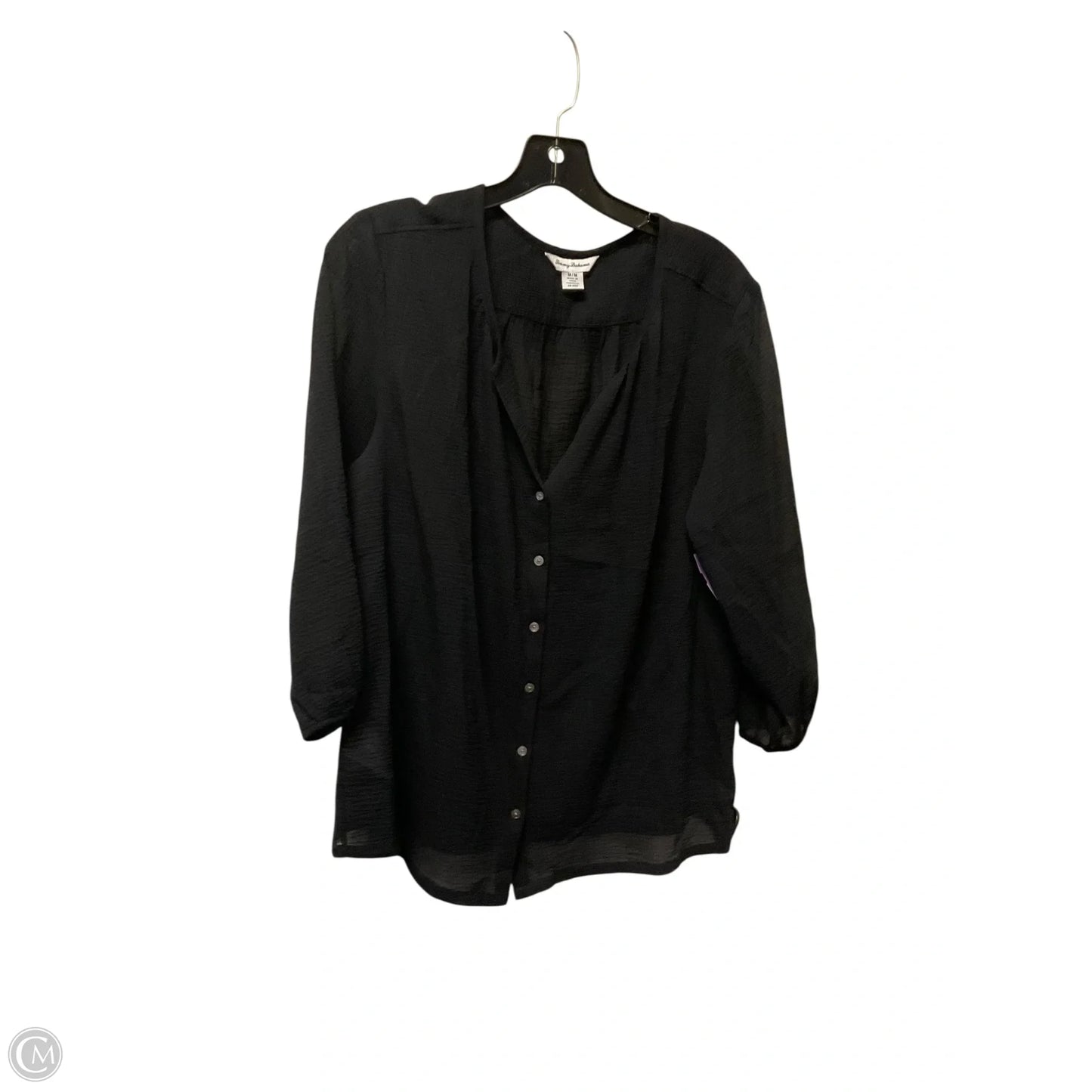 Top Long Sleeve Basic By Tommy Bahama In Black, Size: M