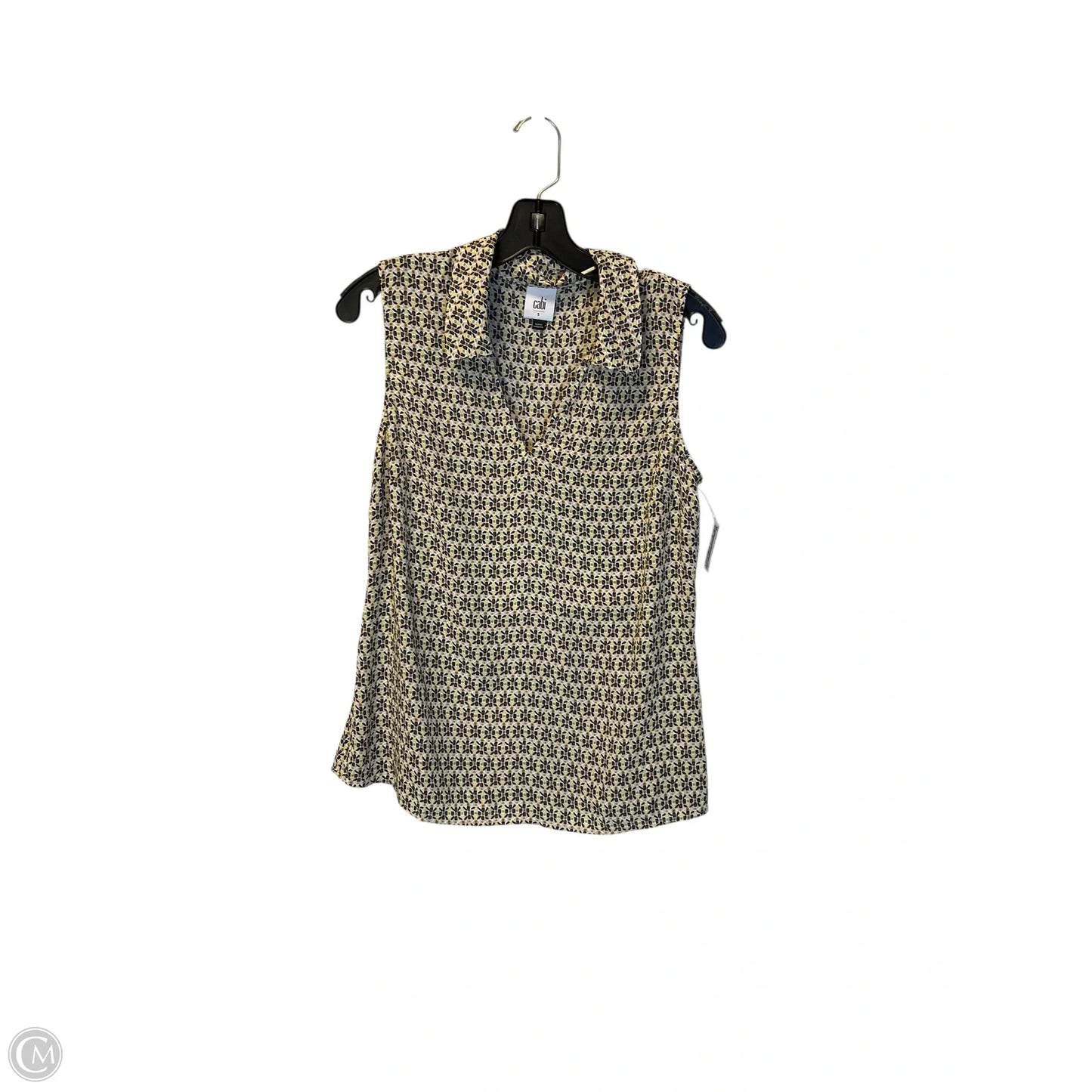 Top Sleeveless By Cabi In Multi-colored, Size: S