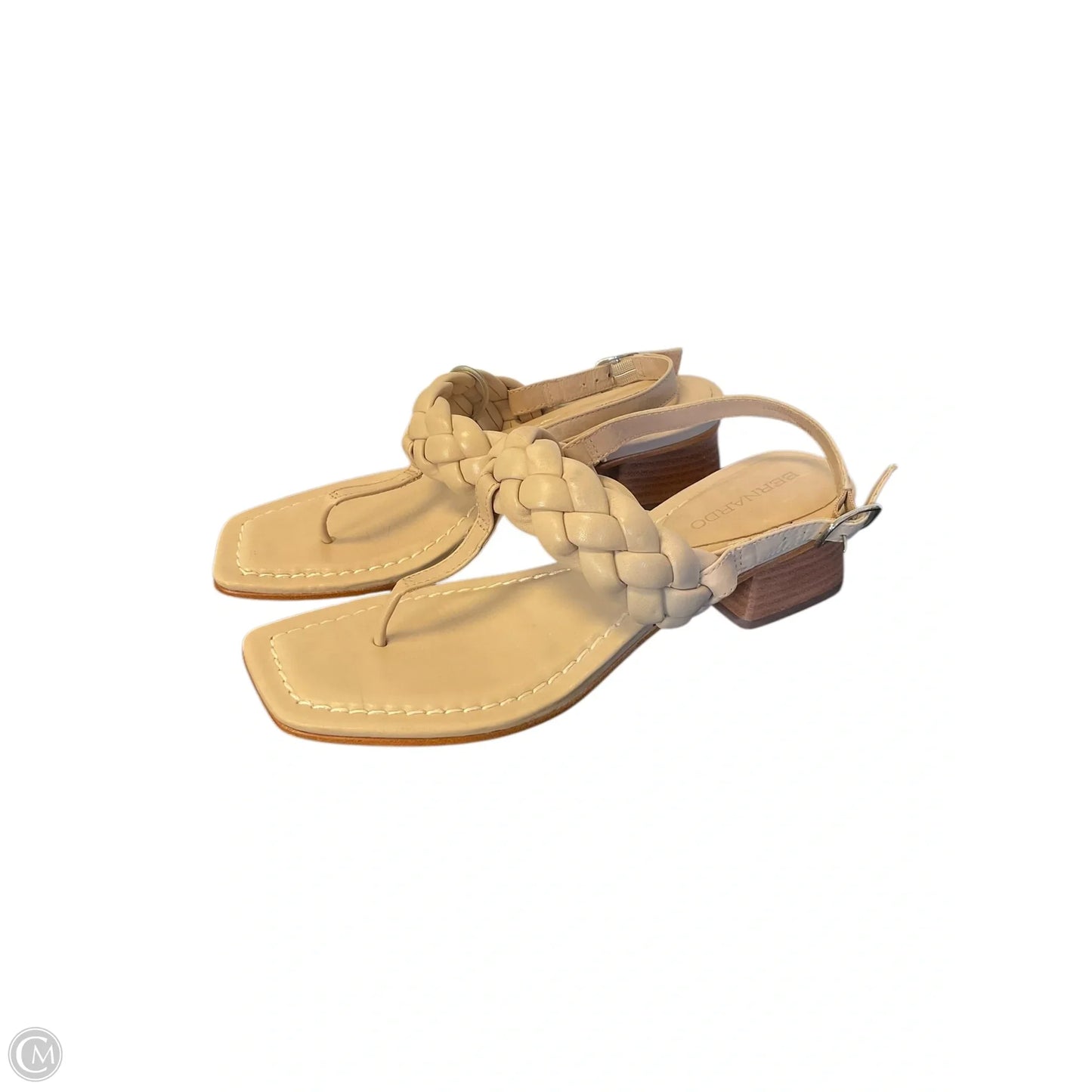 Sandals Heels Block By Bernardo In Beige, Size: 7.5