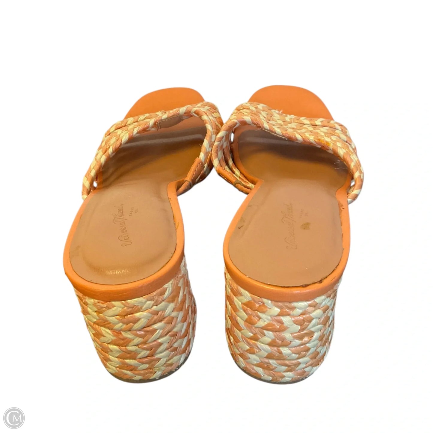 Sandals Heels Block By Universal Thread In Orange, Size: 6.5