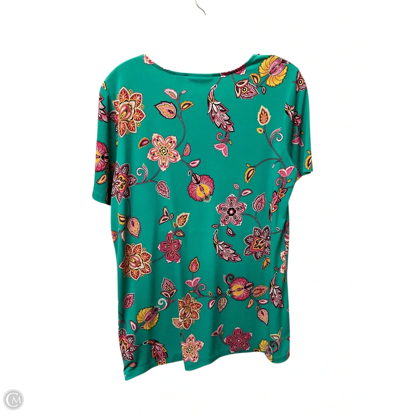 Top Short Sleeve By Susan Graver In Green, Size: S