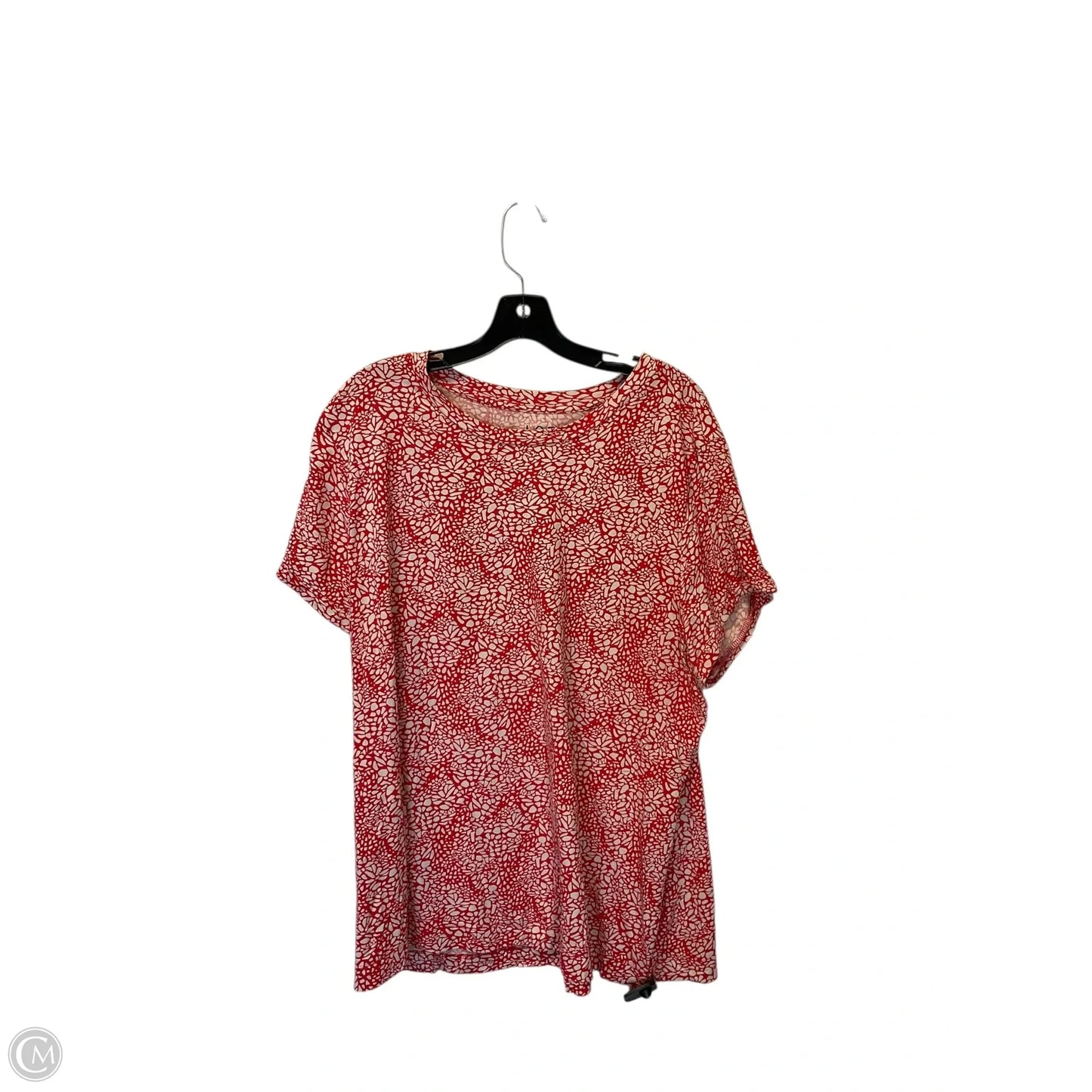Top Short Sleeve By Loft In Red, Size: 2x