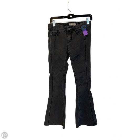Jeans Flared By Free People In Black Denim, Size: 2