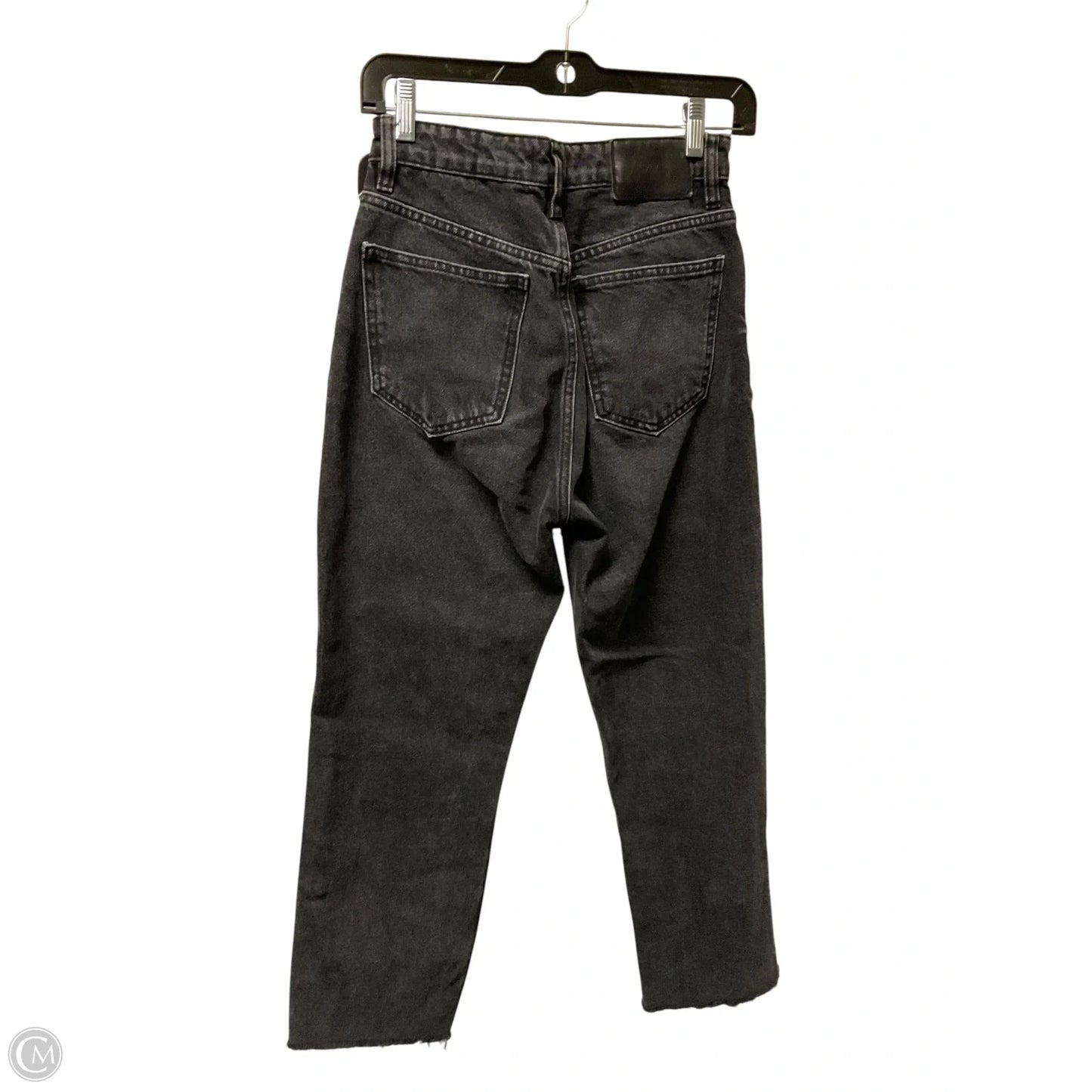 Jeans Straight By Zara In Black Denim, Size: 4