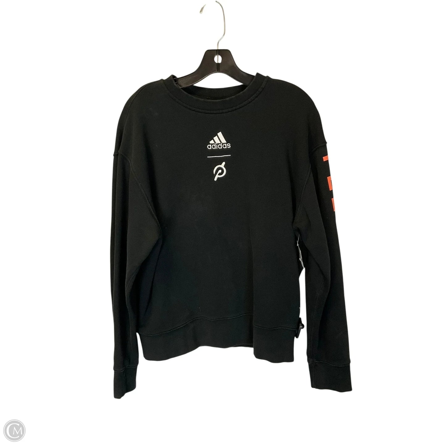 Athletic Sweatshirt Crewneck By Adidas In Black, Size: M