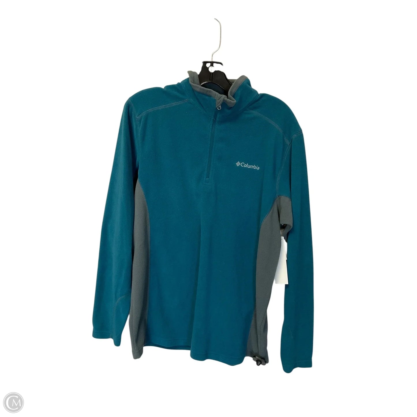 Jacket Fleece By Columbia In Blue & Grey, Size: M