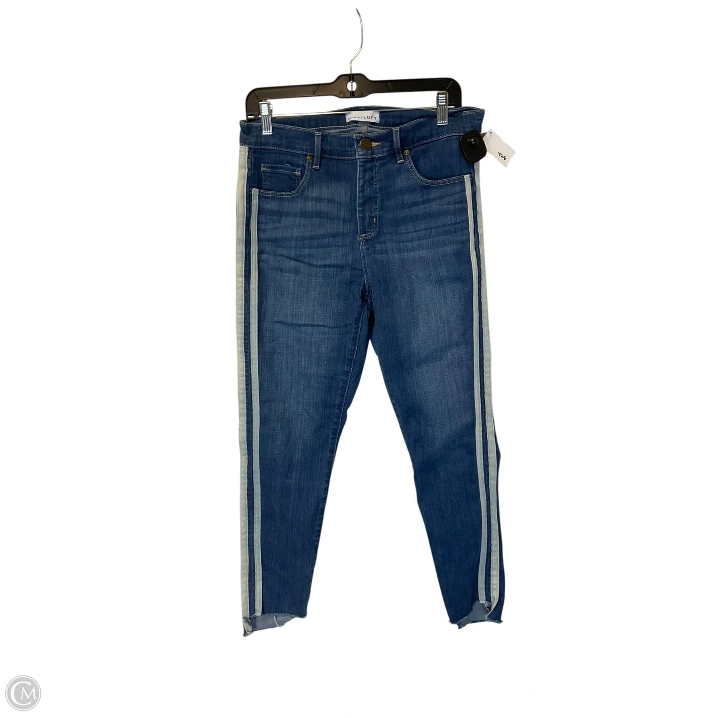 Jeans Cropped By Loft In Blue Denim, Size: 10