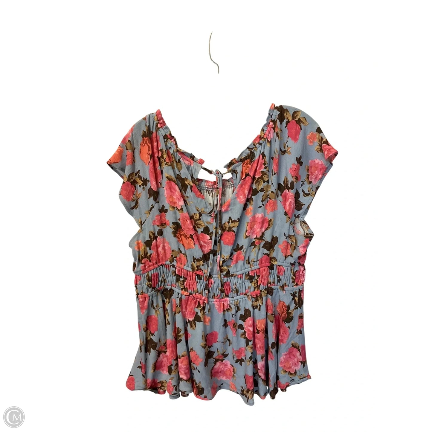 Top Short Sleeve By Torrid In Blue & Pink, Size: M