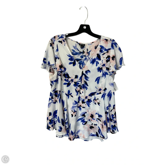 Top Short Sleeve By Torrid In Floral Print, Size: M