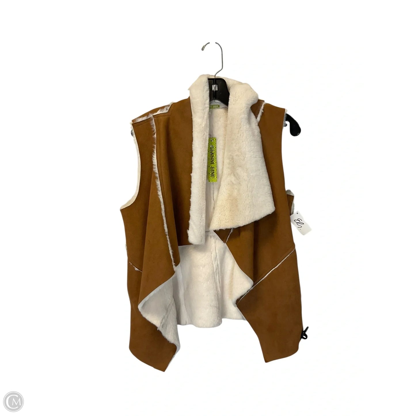 Vest Faux Fur & Sherpa By Gianni Bini In Tan & White, Size: Xs