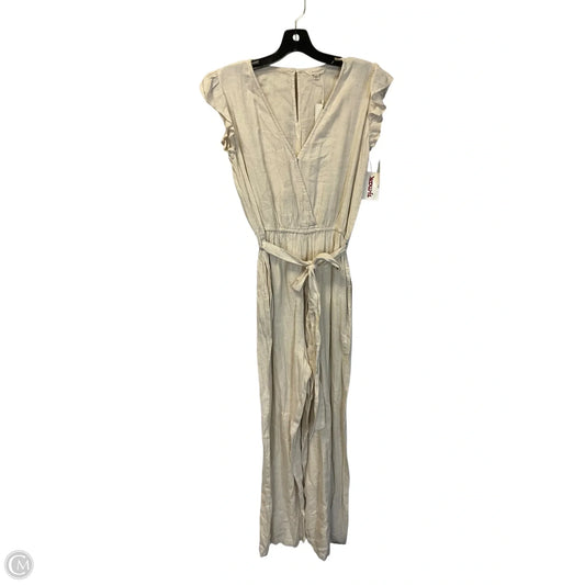 Jumpsuit By Clothes Mentor In Beige, Size: L
