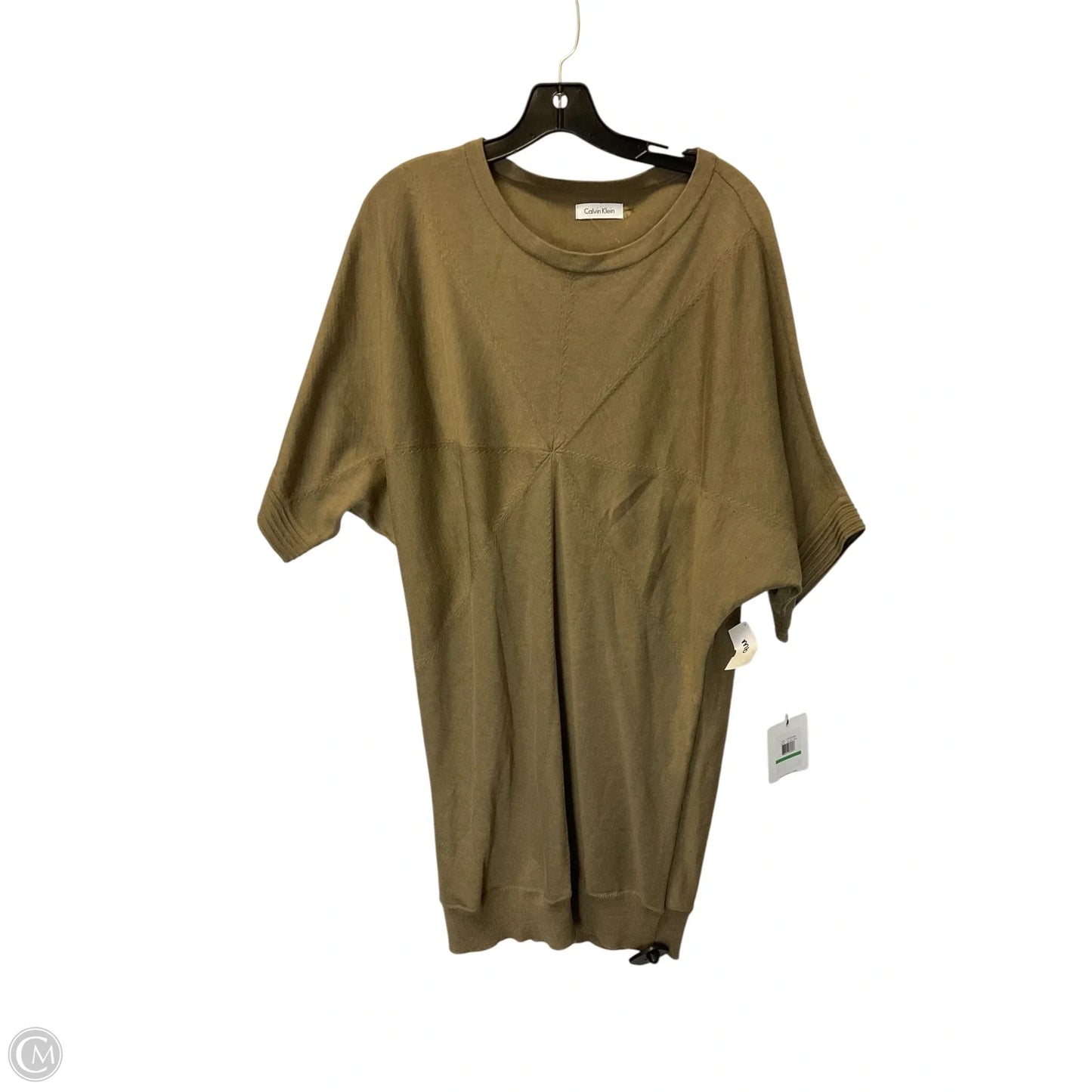 Dress Casual Short By Calvin Klein In Tan, Size: L