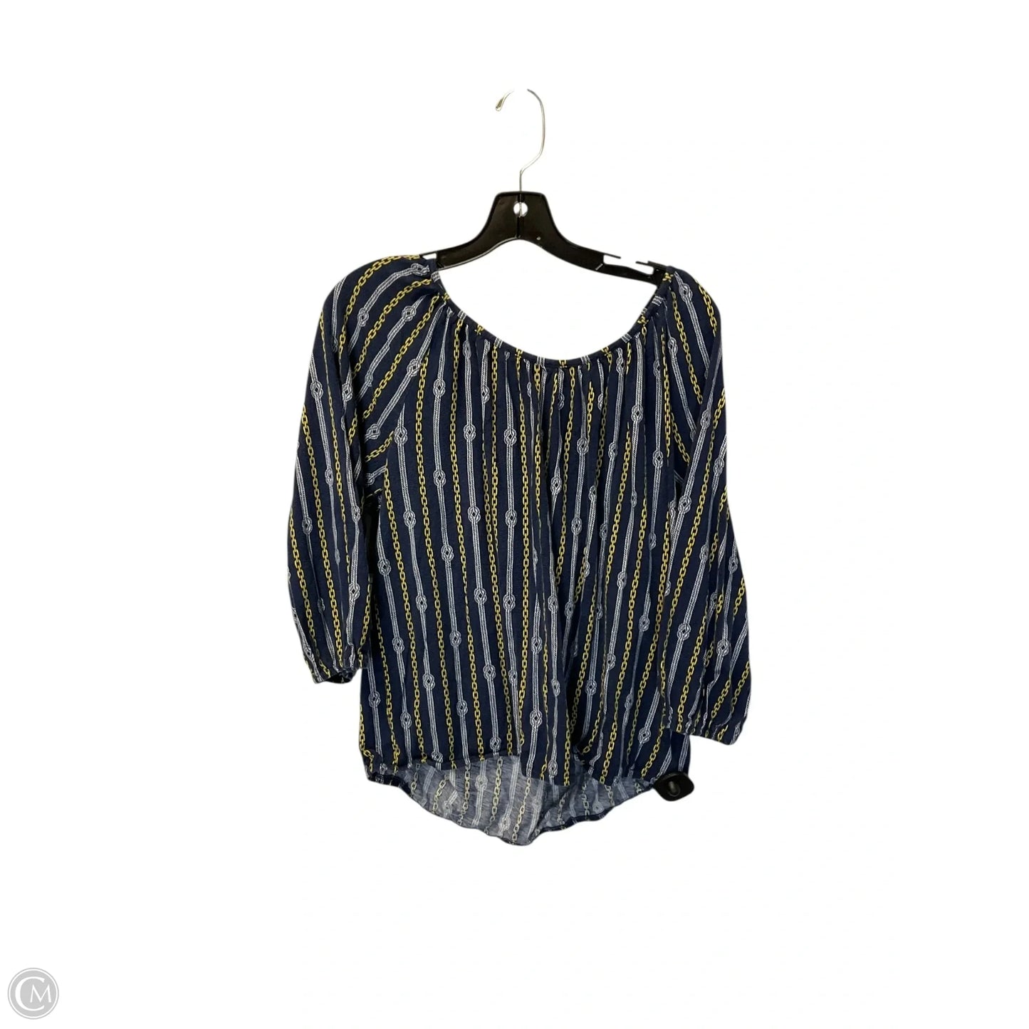 Top 3/4 Sleeve By Michael By Michael Kors In Blue, Size: Xl