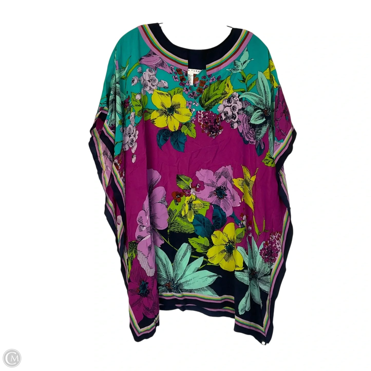 Top Short Sleeve By Trina Turk In Multi-colored, Size: Xl