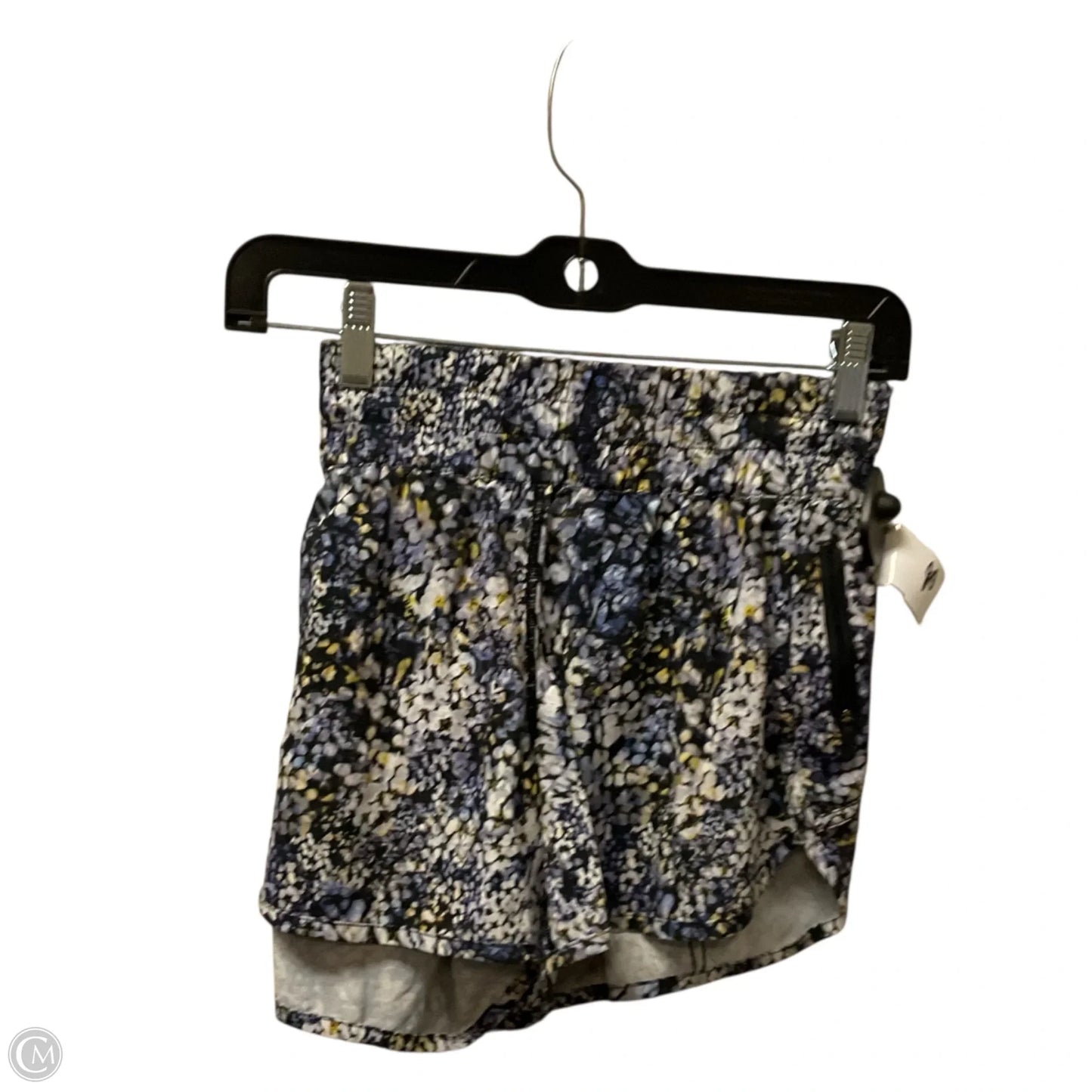 Athletic Shorts By Lululemon In Black & Blue, Size: 8