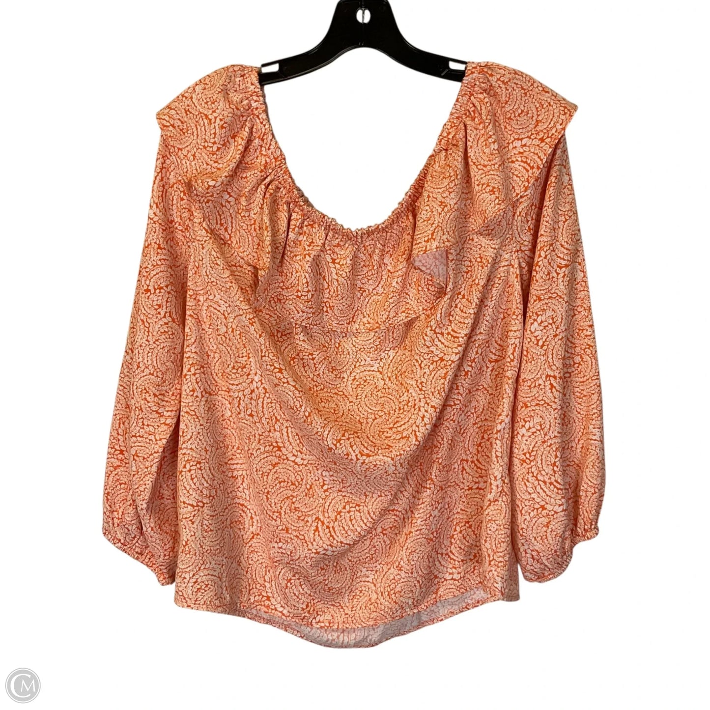 Top Long Sleeve By Michael By Michael Kors In Orange, Size: Xl