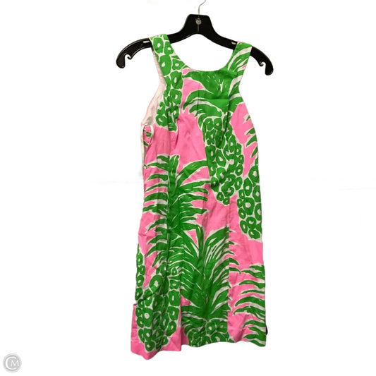 Dress Designer By Lilly Pulitzer In Green & Pink, Size: 4