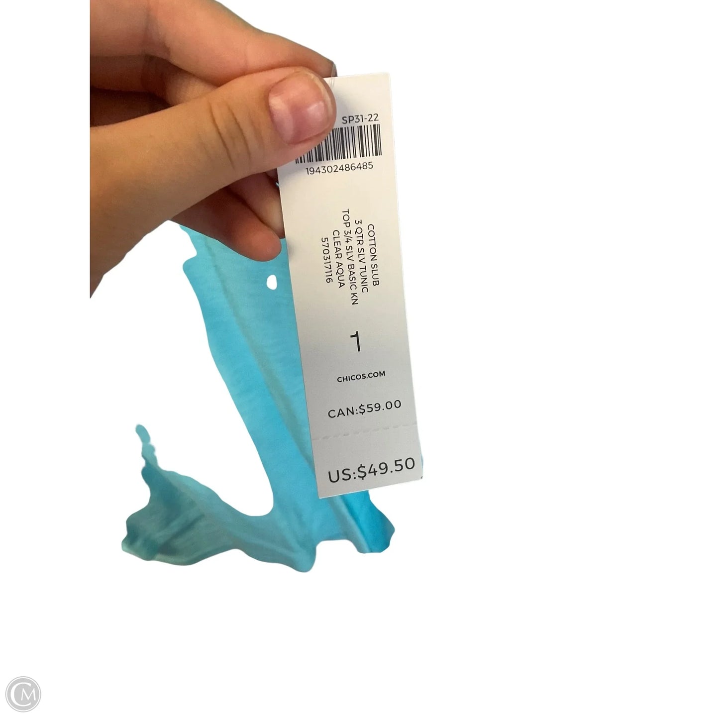 Top Long Sleeve By Chicos In Blue, Size: M