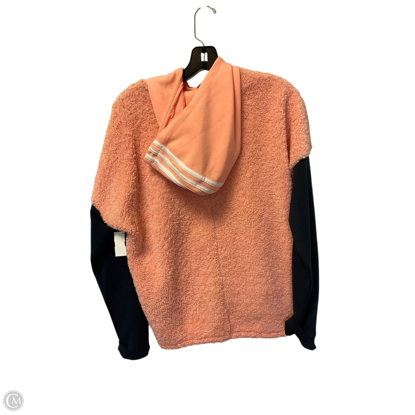 Sweatshirt Hoodie By Adidas In Blue & Pink, Size: L