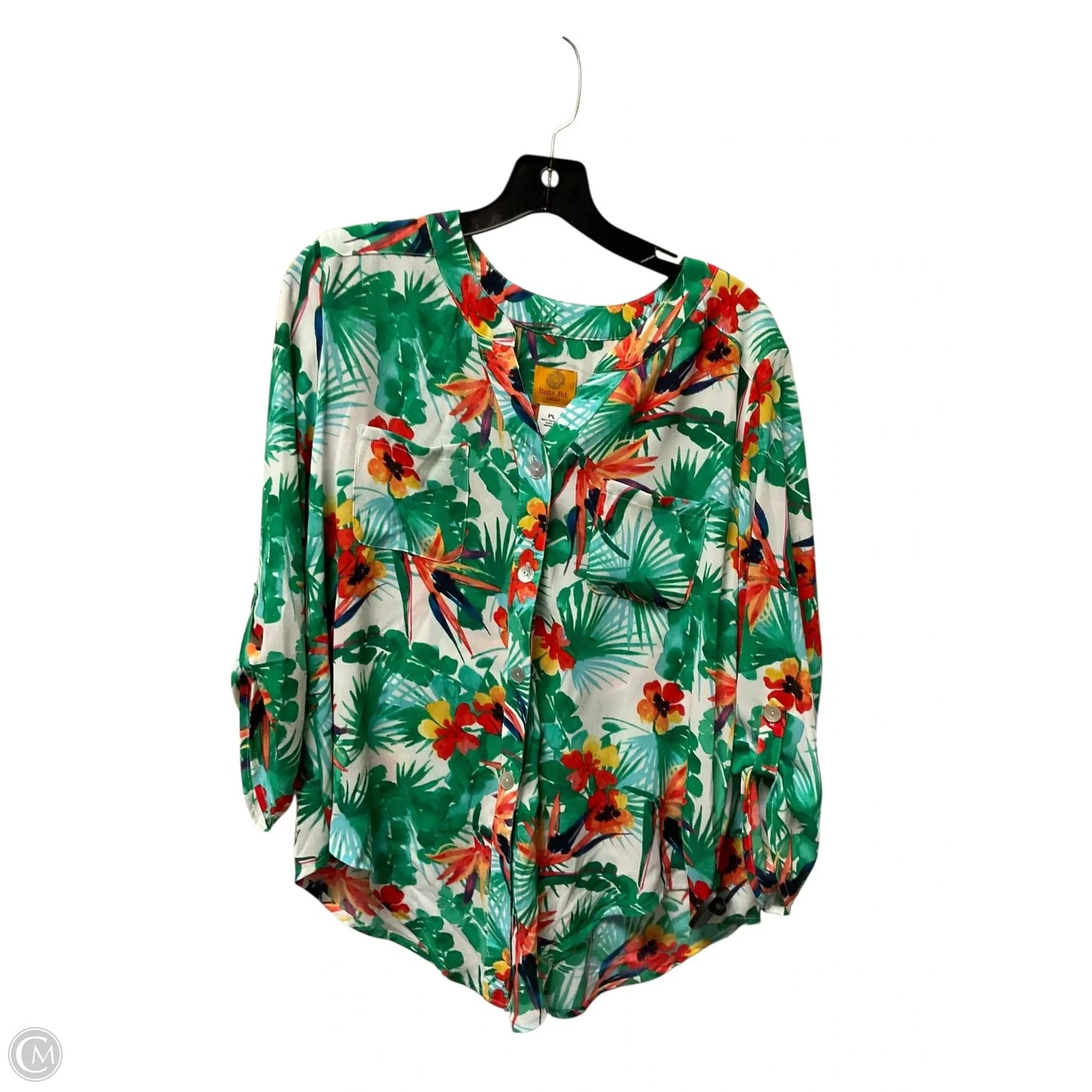 Top Long Sleeve By Ruby Rd In Green, Size: L