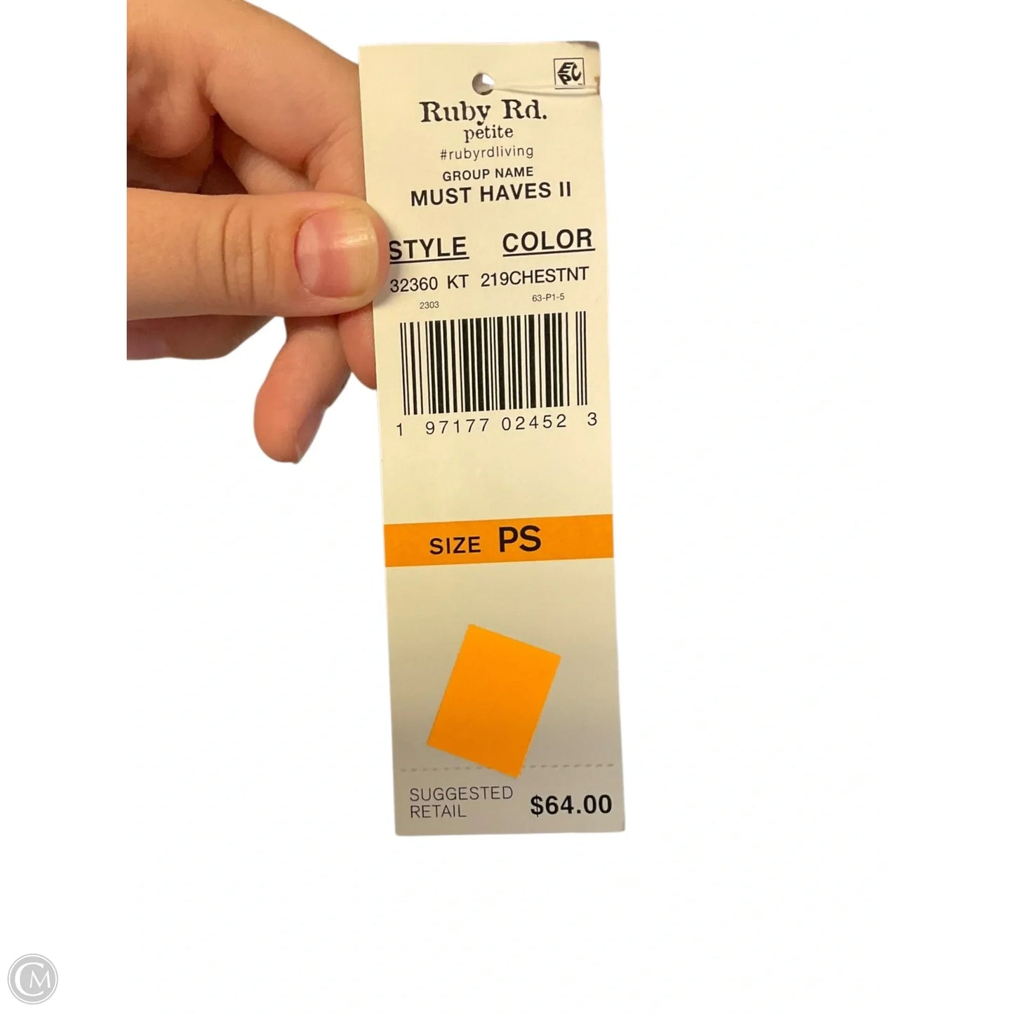 Top Long Sleeve By Ruby Rd In Tan, Size: S