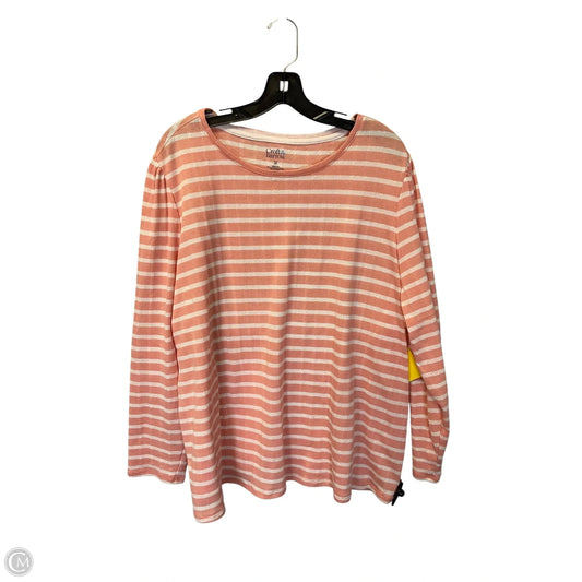 Top Long Sleeve By Croft And Barrow In Orange, Size: 3x