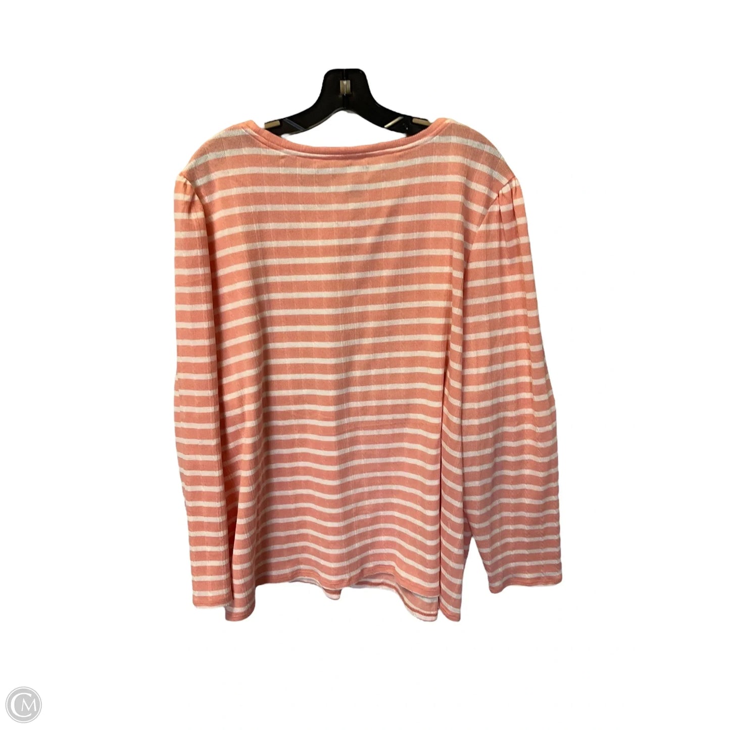 Top Long Sleeve By Croft And Barrow In Orange, Size: 3x