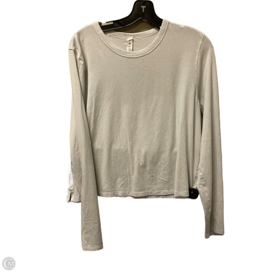 Athletic Top Long Sleeve Crewneck By Lululemon In Beige, Size: 12