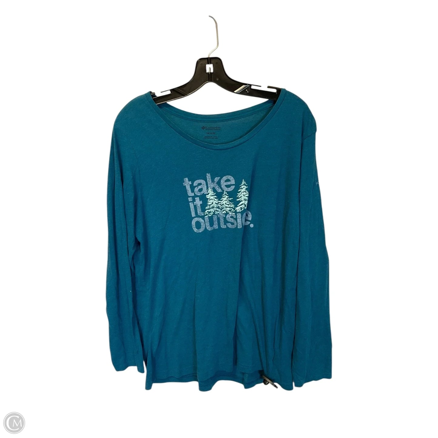 Top Long Sleeve Basic By Columbia In Blue, Size: 1x