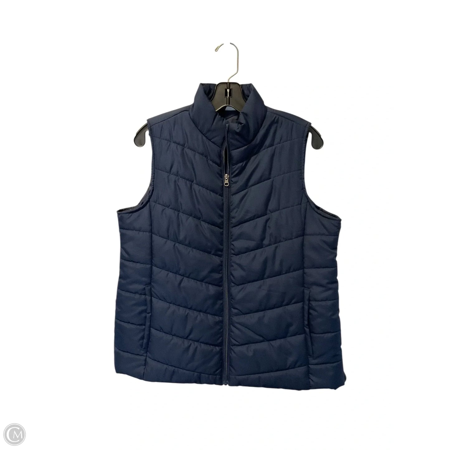 Vest Puffer & Quilted By Kim Rogers In Navy, Size: M