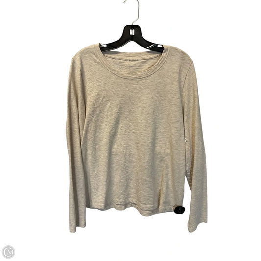 Top Long Sleeve Basic By J. Crew In Tan, Size: Xl