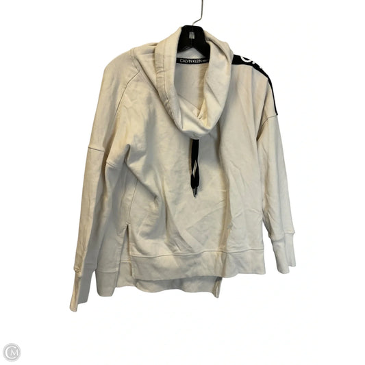 Sweatshirt Collar By Calvin Klein In Tan, Size: S
